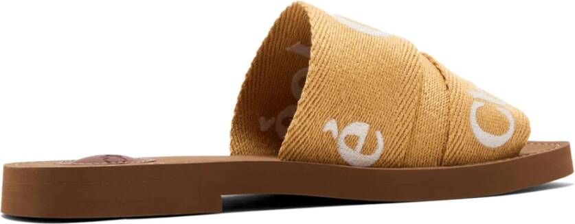 Chloé Bruine Woody Slides Sandalen Vrouwen