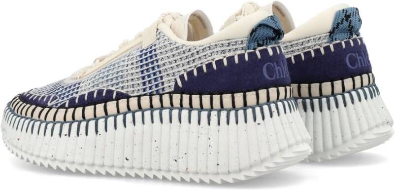 Chloé Cosmic Blauwe Sneakers voor Vrouwen Multicolor Dames