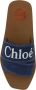 Chloé Denimblauwe Katoenen Slides met Dubbele Voorkantband Blue - Thumbnail 8