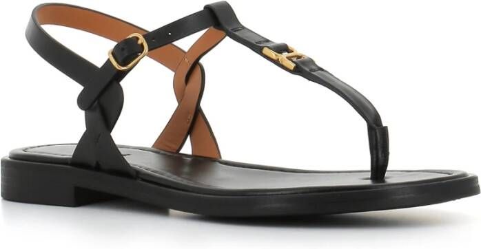 Chloé Flat Sandals Black Dames