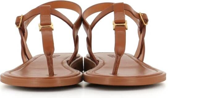 Chloé Flat Sandals Brown Dames