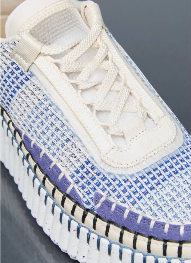 Chloé Geweven Suède Panel Sneakers Multicolor Dames