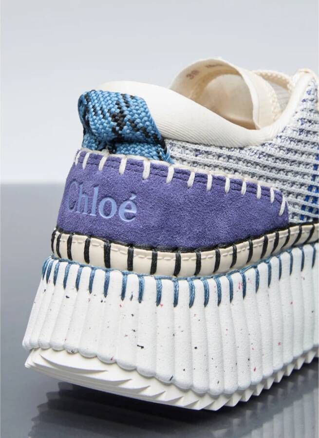 Chloé Geweven Suède Panel Sneakers Multicolor Dames