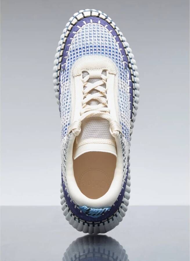 Chloé Geweven Suède Panel Sneakers Multicolor Dames