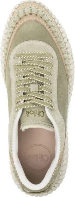Chloé Groene Suède Sneakers