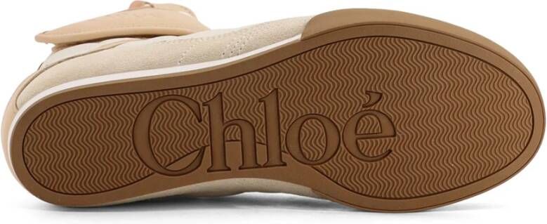 Chloé Hoge Lace-up Sneakers met leren band