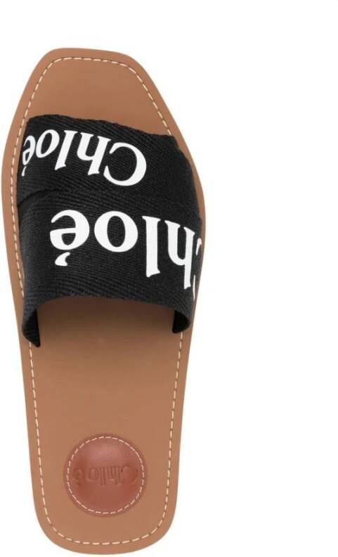 Chloé Houten Sandaal Black Dames