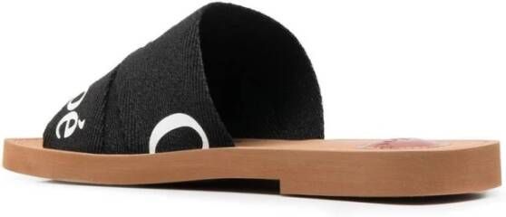 Chloé Houten Sandaal Black Dames