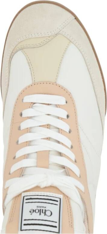 Chloé Lage leren sneakers in wit roze