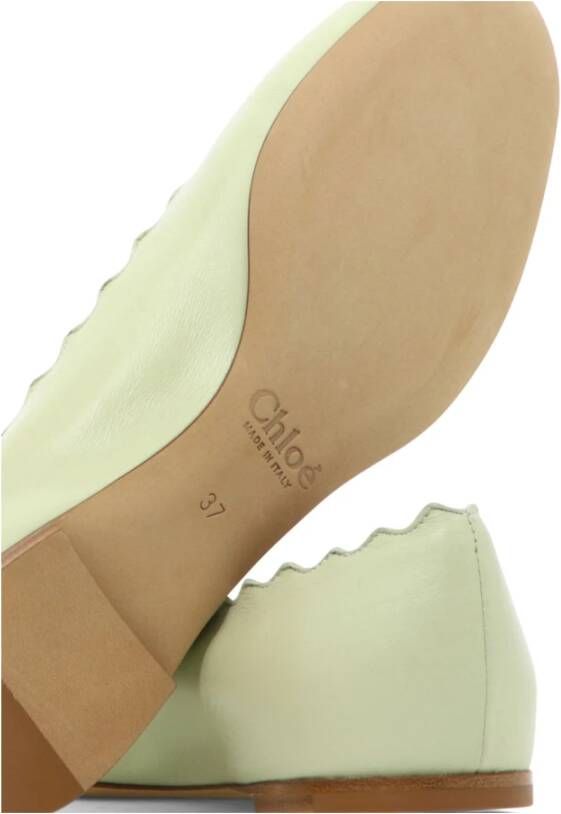 Chloé Lauren Ballet Flats Slip-on Nappa Green Dames