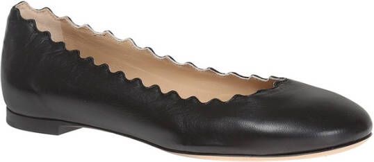 Chloé Lauren lederen balletflats Zwart Dames