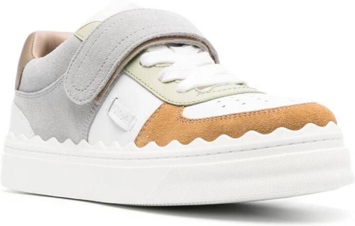 Chloé Grijze Sneakers met Lage Hak