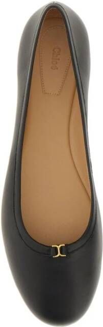 Chloé Leren Ballerina Flats met Goudkleurige Hardware
