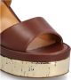 Chloé Bruine Leren Sandalen met Enkel Gesp Sluiting Brown Dames - Thumbnail 9