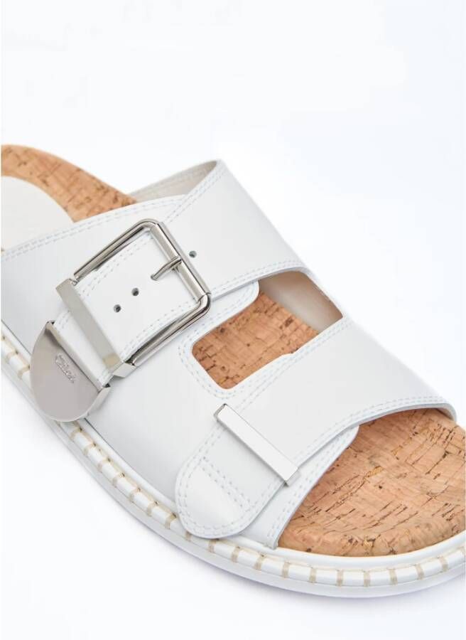 Chloé Leren sandalen met gespsluiting White Dames