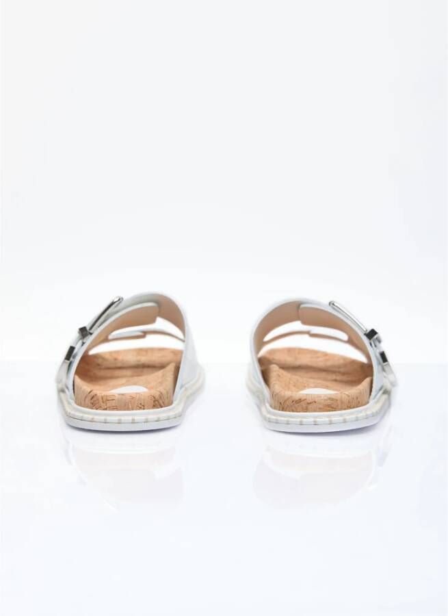 Chloé Leren sandalen met gespsluiting White Dames