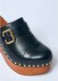 Chloé Leren sleehakken met houten zool Black Dames - Thumbnail 3