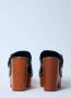 Chloé Leren sleehakken met houten zool Black Dames - Thumbnail 6