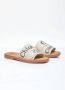 Chloé Witte Logo Canvas Sandalen Vrouw White Dames - Thumbnail 10