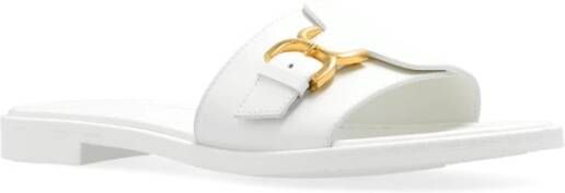 Chloé Marcie leren slides White Dames