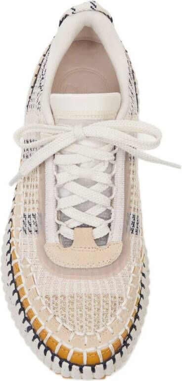 Chloé Mesh Veterschoenen Multicolor Rubberen Zool Multicolor Dames