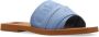 Chloé Woody slipper van canvas met logo - Thumbnail 5