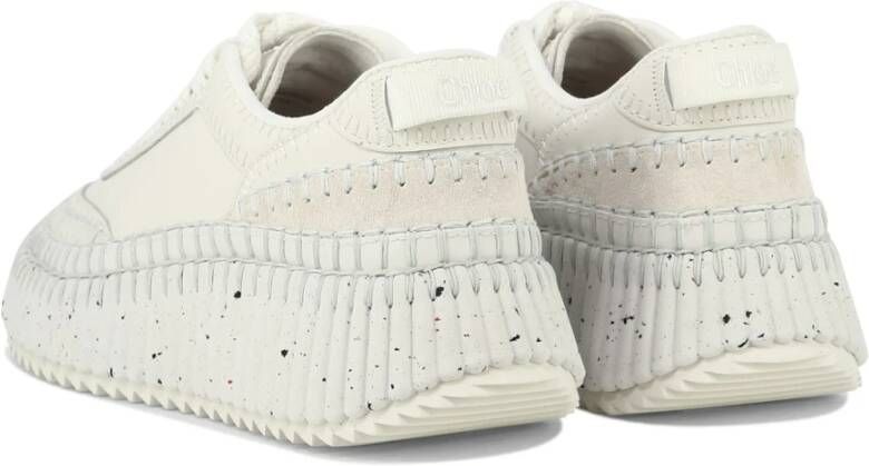 Chloé Nama Leren Sneakers White Dames