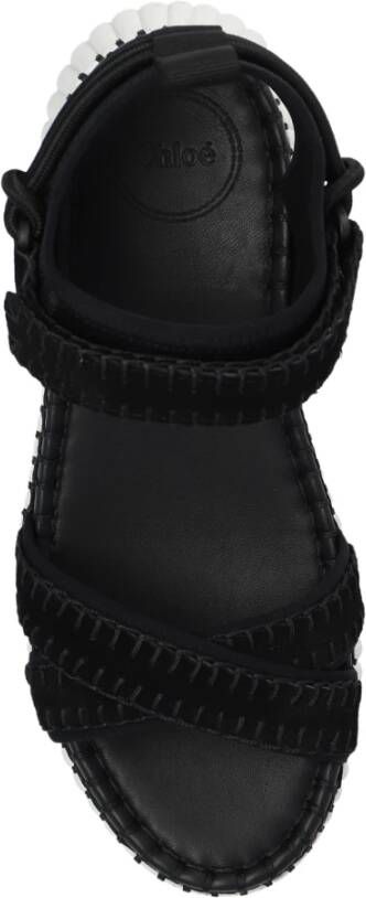 Chloé Nama platform sandalen Black Dames