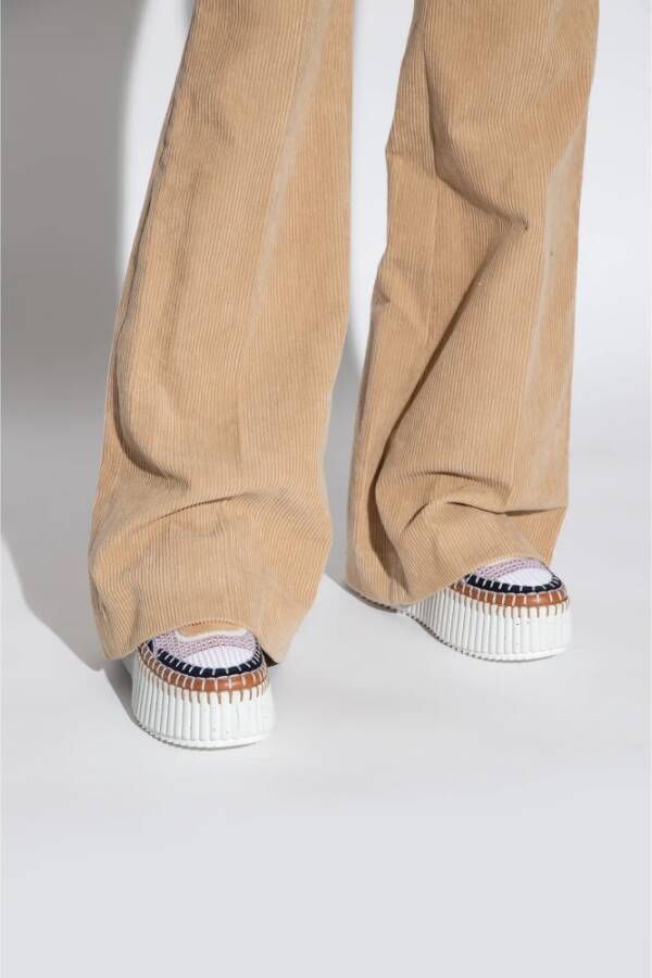 Chloé Nama sleehaksneakers Wit Dames