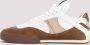 Chloé Gestikte Leren Sneakers Wit Bruin Multicolor Dames - Thumbnail 2