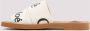 Chloé Witte Logo Canvas Sandalen Vrouw White Dames - Thumbnail 4