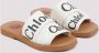 Chloé Witte Logo Canvas Sandalen Vrouw White Dames - Thumbnail 5