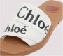 Chloé Witte Logo Canvas Sandalen Vrouw White Dames - Thumbnail 6
