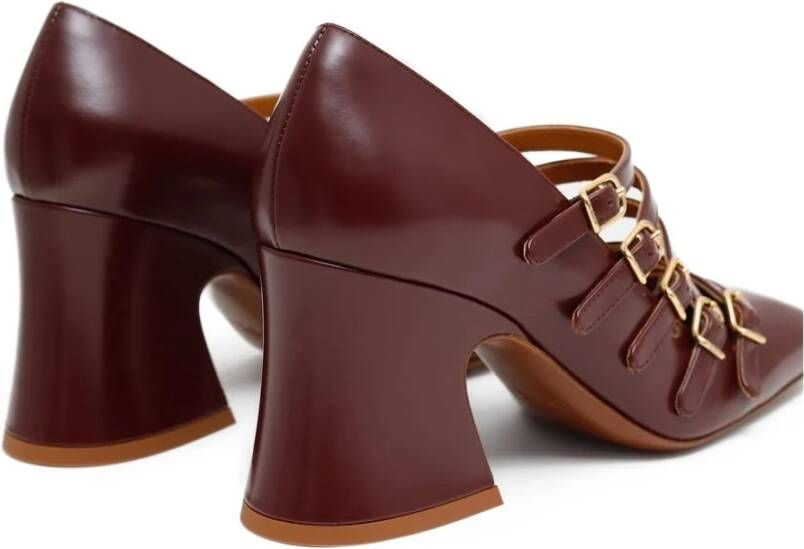 Chloé Paarse Hakken Leren Schoenen