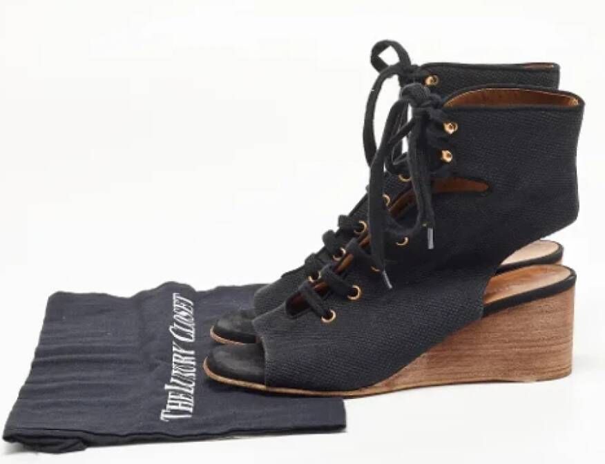 Chloé Pre-owned Canvas boots Black Dames