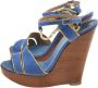 Chloé Pre-owned Canvas sandals Blue Dames - Thumbnail 3