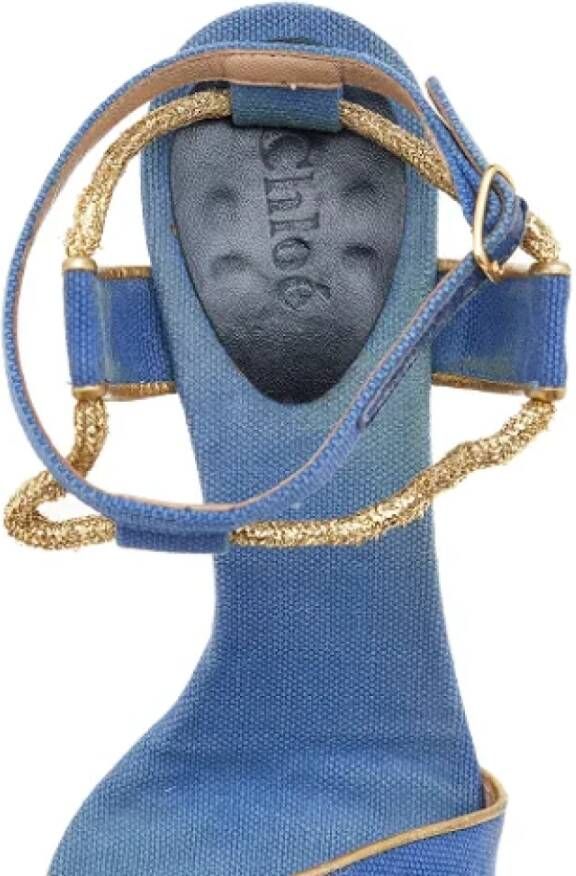 Chloé Pre-owned Canvas sandals Blue Dames