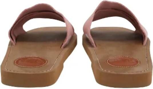 Chloé Pre-owned Cotton flats Pink Dames