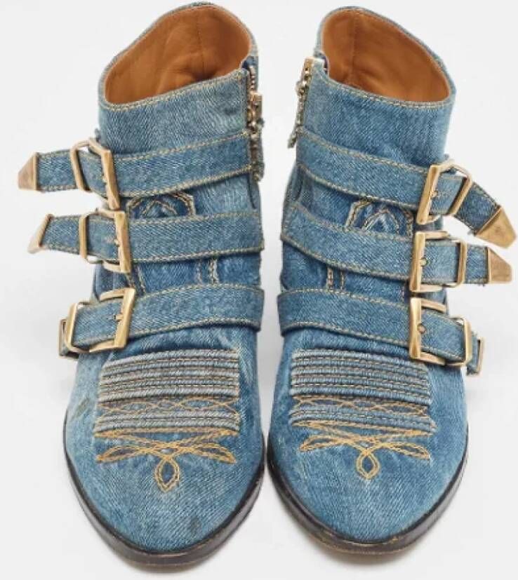 Chloé Pre-owned Denim boots Blue Dames