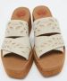 Chloé Pre-owned Denim sandals Beige Dames - Thumbnail 3