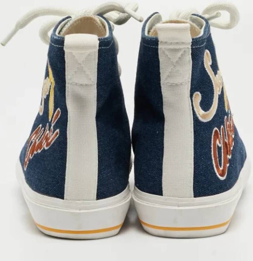 Chloé Pre-owned Denim sneakers Blue Dames