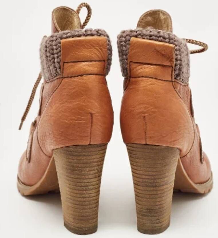 Chloé Pre-owned Fabric boots Brown Dames