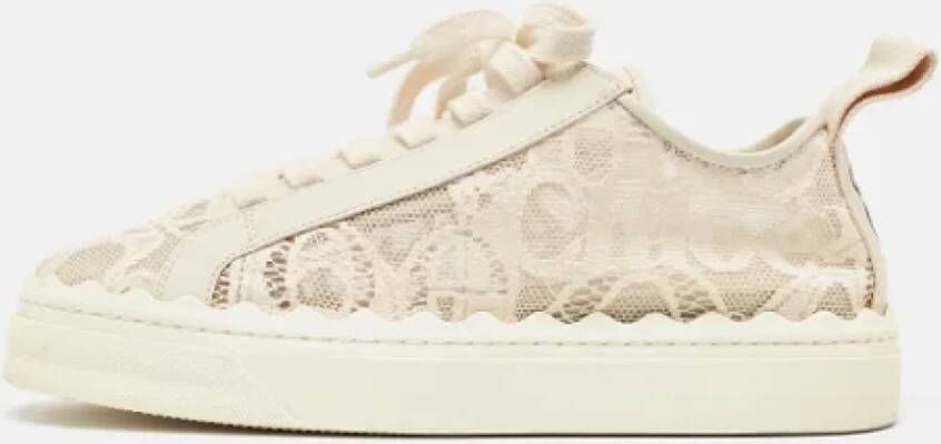 Chloé Pre-owned Lace sneakers Beige Dames