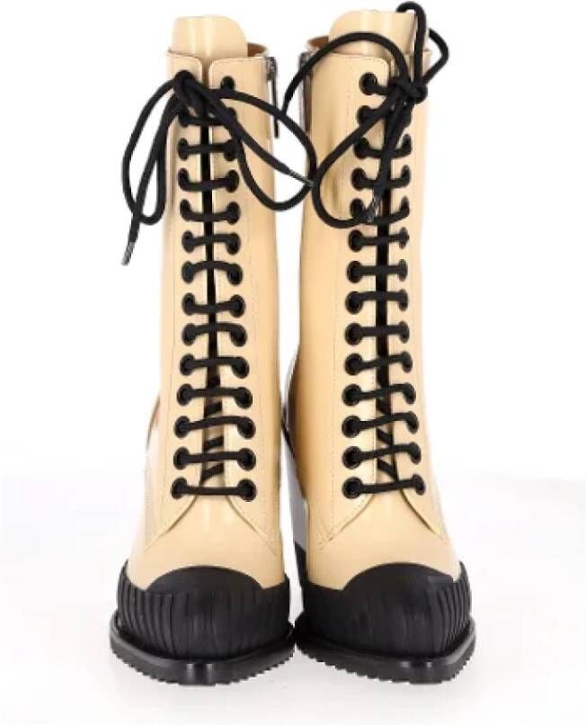 Chloé Pre-owned Leather boots Beige Dames