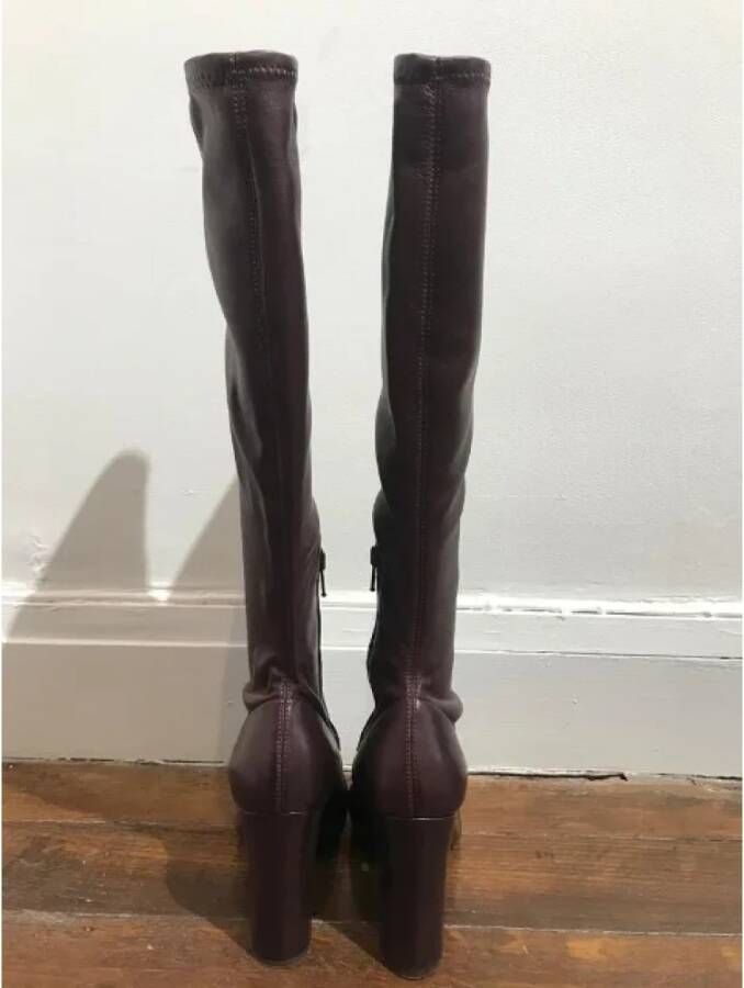 Chloé Pre-owned Leather boots Red Dames
