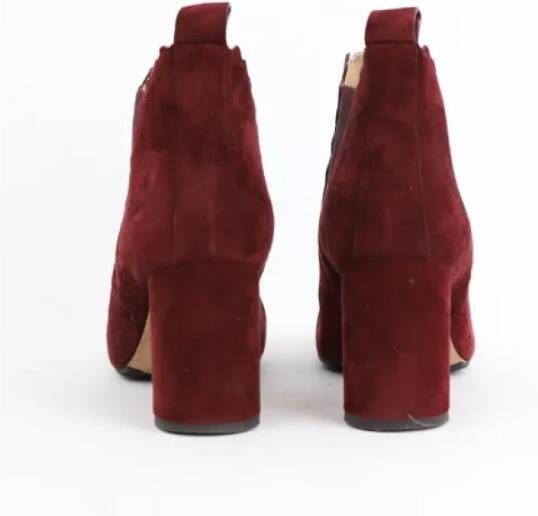 Chloé Pre-owned Leather boots Red Dames