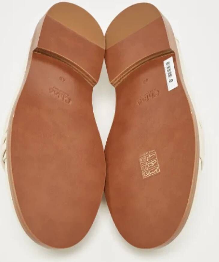 Chloé Pre-owned Leather flats Beige Dames