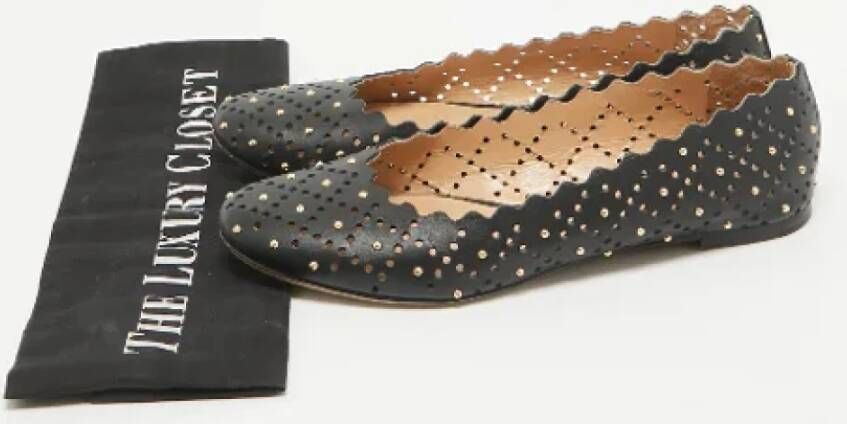 Chloé Pre-owned Leather flats Black Dames