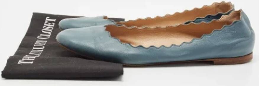 Chloé Pre-owned Leather flats Blue Dames