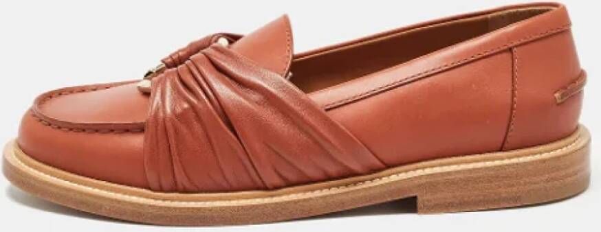Chloé Pre-owned Leather flats Brown Dames